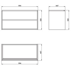Cersanit Crea szafka podumywalkowa biała 100cm