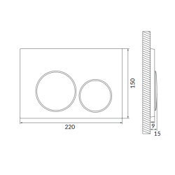 Cersanit Luna przycisk do stelaża aqua miedź
