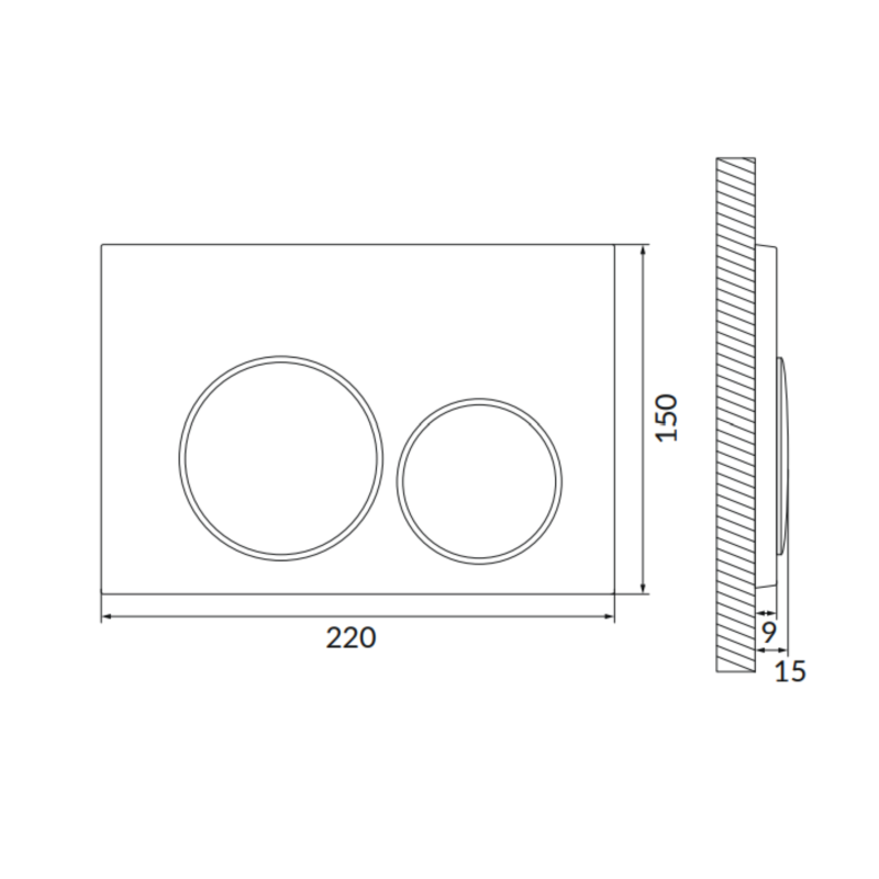Cersanit Luna przycisk do stelaża aqua miedź