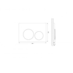 Cersanit Luna przycisk do stelaża aqua gun metal