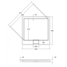 Besco brodzik kwadratowy Axim 80x80 z syfonem