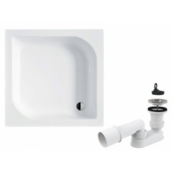 Besco brodzik kwadratowy Ares 80x80 z syfonem