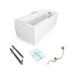 Besco Modern wanna 160x70 akrylowa z obudową z nóżkami i syfonem