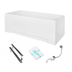 Besco wanna prostokątna Modern 150x70 z obudową, syfonem i nóżkami