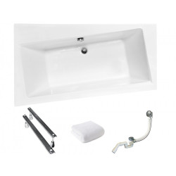 Wanna asymetryczna lewa INFINITY 150x90 ze stelażem