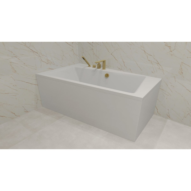 Wanna Asymetryczna Prawa Infinity 150x90 z syfonem i nóżkami