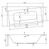 Wanna asymetryczna narożna Besco Infinity 170x110 P prawa z akcesoriami