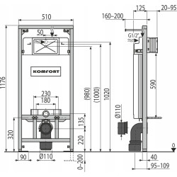 Stelaż podtynkowy C201 Komfort AM101/1120