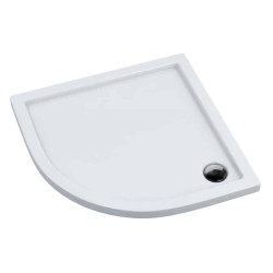 Brodzik Półokrągły Kronos 90x90 - akrylowy, biały z technologią stabilsound