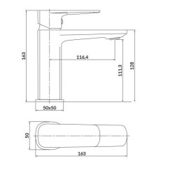 Cersanit Larga bateria umywalkowa czarna