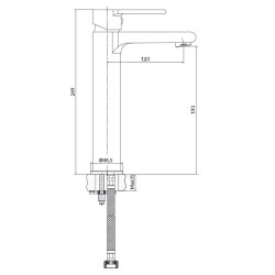 Cersanit Verso bateria wysoka umywalkowa chromowana