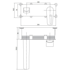Cersanit Mille bateria umywalkowa podtynkowa chromowana
