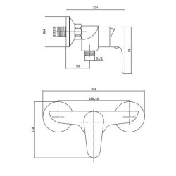 Cersanit bateria natryskowa Libra chromowana
