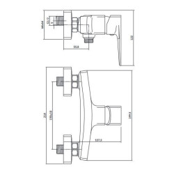 Cersanit Larga bateria natryskowa czarna