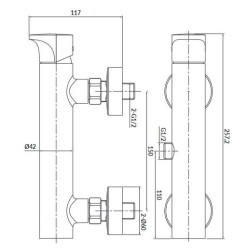 Cersanit Inverto bateria natryskowa chrom