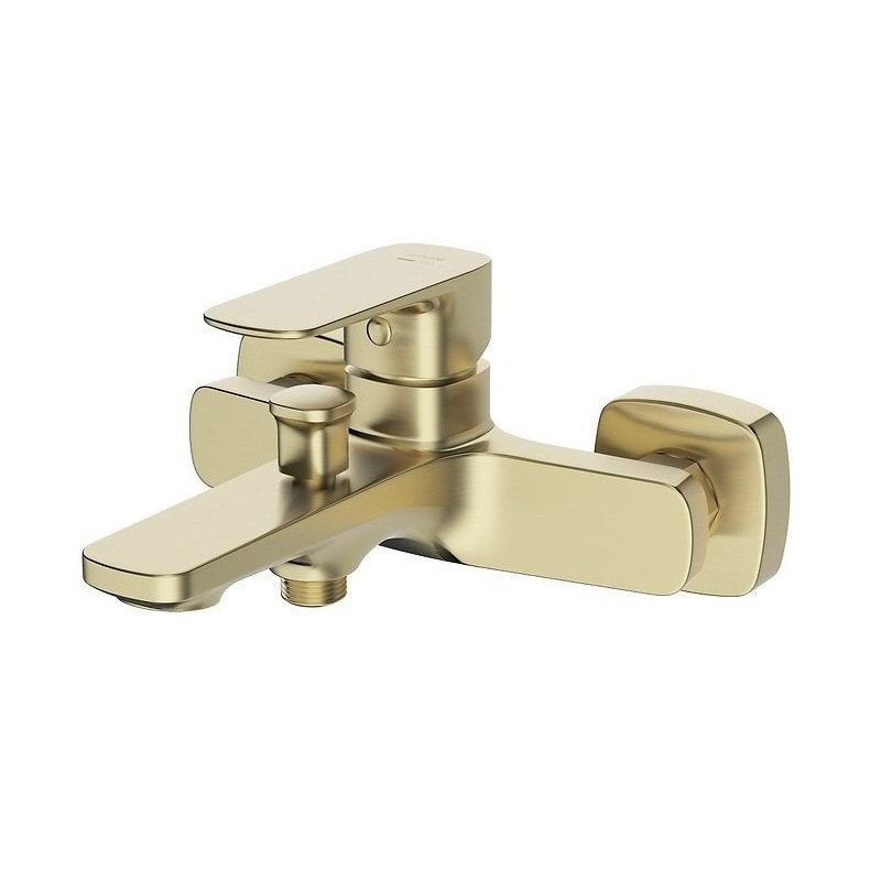 Cersanit Bateria Wannowa Larga z Natryskiem z uchwytem punktowym Złoty mat