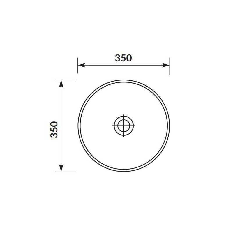 Cersanit Moduo umywalka biała okrągła 35 cm