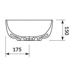 Cersanit Moduo umywalka biała okrągła 35 cm