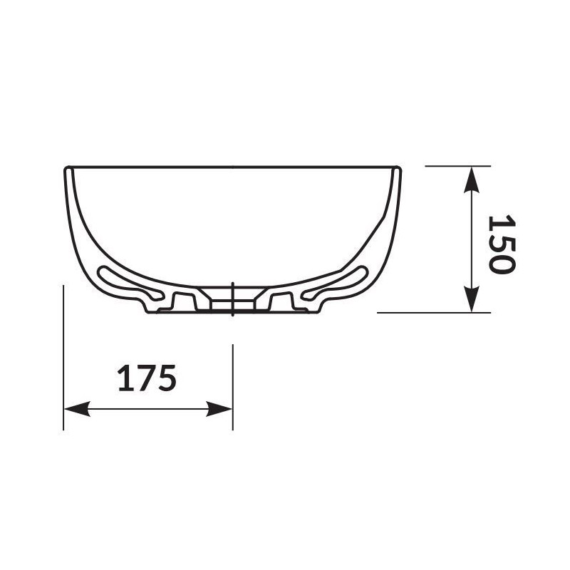 Cersanit Moduo umywalka biała okrągła 35 cm