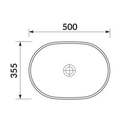 Cersanit Moduo umywalka biała 50cm owalna