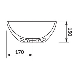 Cersanit Moduo umywalka biała 55cm nieregularna