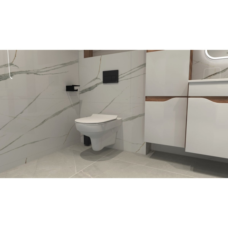 Cersanit miska zawieszana City CleanOn z deską duroplastową - Zestaw K701-143