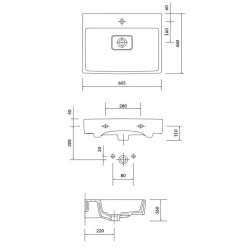 Cersanit Virgo umywalka 81x46,5 cm prostokątna meblowa biała