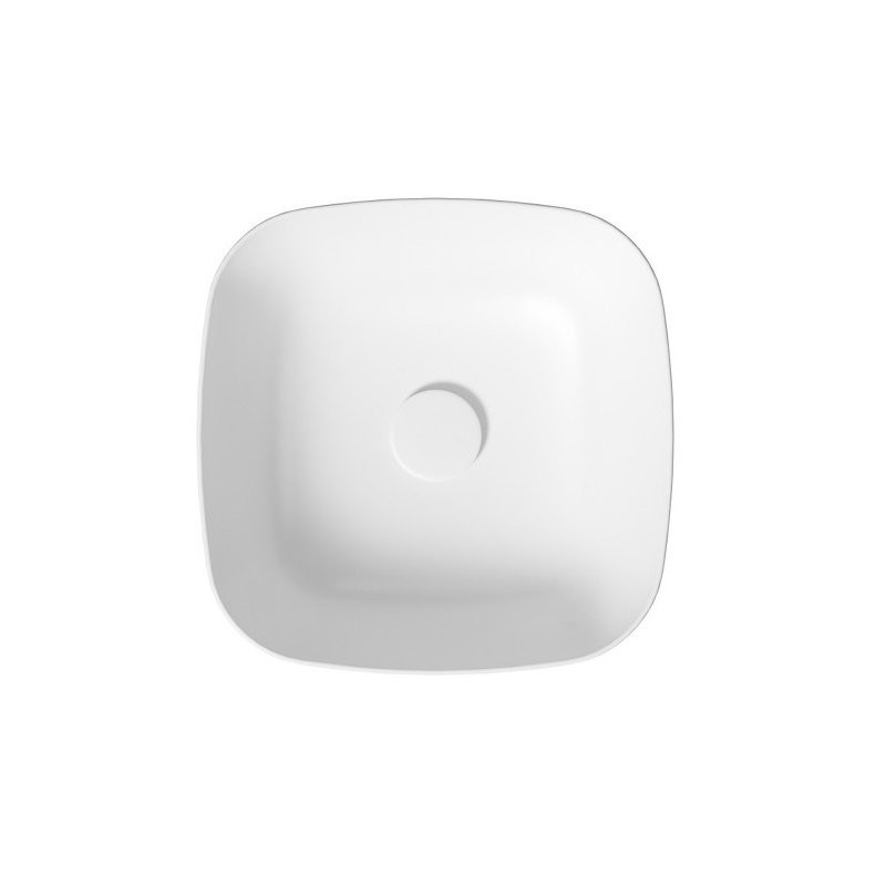 Cersanit umywalka nablatowa Larga kwadrat. 38x38 biały mat