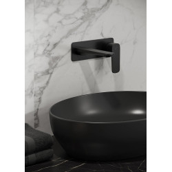 Cersanit Umywalka nablatowa Larga okrągła 40 antracyt mat