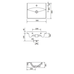 Cersanit Umywalka ceramiczna meblowa City 50 cm