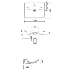 Cersanit Umywalka ceramiczna meblowa City 60 cm