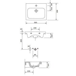Umywalka ceramiczna meblowa Colour 50 cm