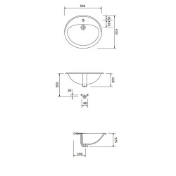 Cersanit Umywalka ceramiczna wpuszczana Calla 54