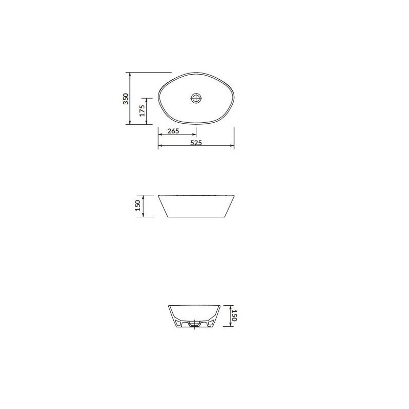 Cersanit Umywalka ceramiczna nablatowa City owalna 50 cm