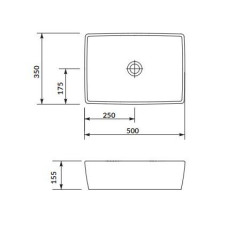 Cersanit City umywalka biała 50x35 cm