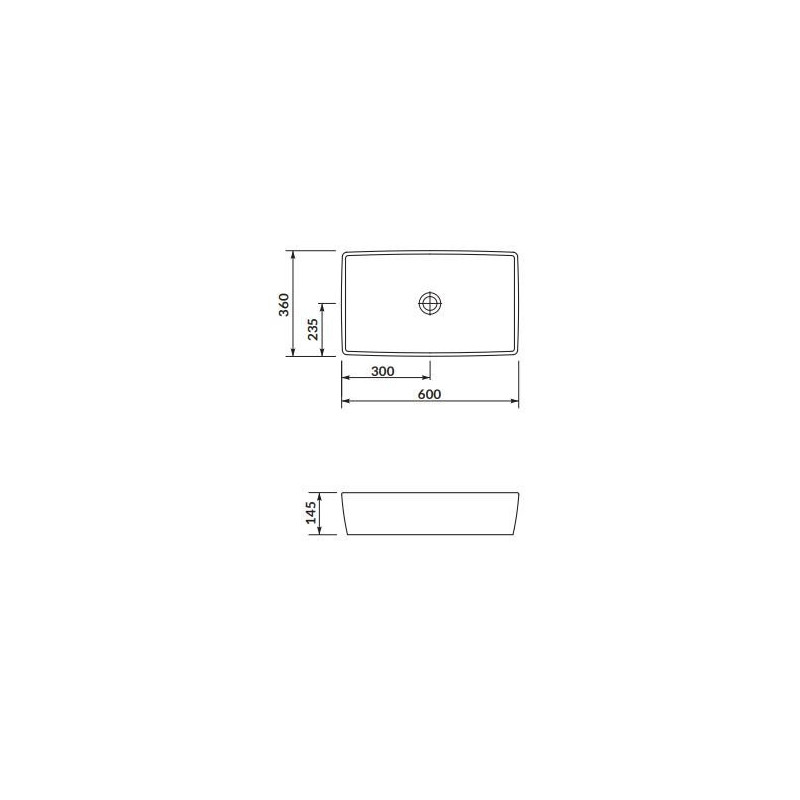 Cersanit City umywalka biała prostokątna 60x36 cm