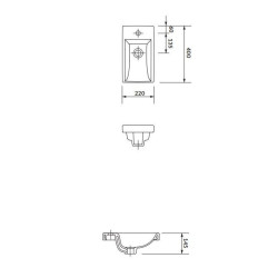 Cersanit Umywalka ceramiczna meblowa Como 40 cm
