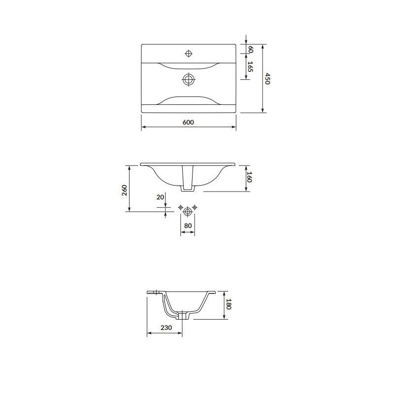 Cersanit umywalka biała Ontario NEW 60x45 cm