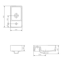 Cersanit Umywalka ceramiczna meblowa Crea 40 cm