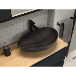 Cersanit Moduo umywalka ceramiczna MODUO 55 nieregularna antracyt