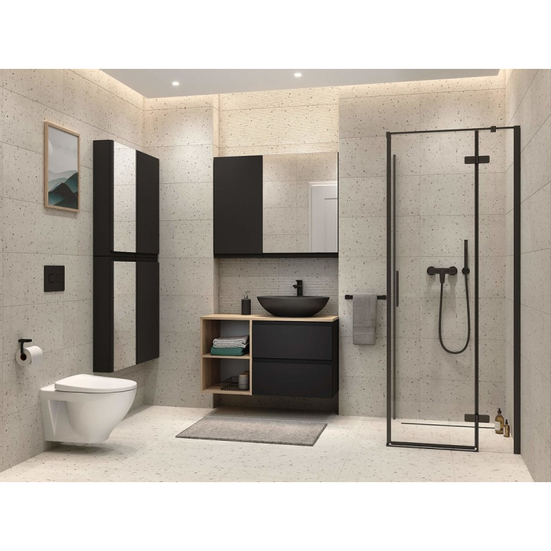 Cersanit umywalka MODUO 50 owalna antracyt