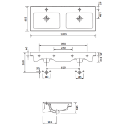 Cersanit Crea umywalka z szafką 120 cm zestaw meblowy biały