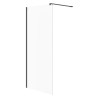 Cersanit Mille kabina walk-in czarna szkło transparentne 90x200