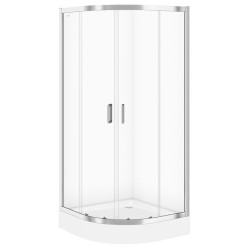 Cersanit Kabina półokrągła Arteco 80x190 + brodzik taco 80cm 16cm wys