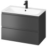 Cersanit Zestaw szafka z umywalką MODUO 80 antracytowy