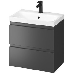 Cersanit zestaw łazienkowy MODUO 60 z szafką i umywalką, kolor antracytowy