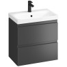 Cersanit zestaw łazienkowy MODUO 60 z szafką i umywalką, kolor antracytowy