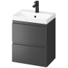 Cersanit szafka z umywalką MODUO 50 antracytowa zmontowana