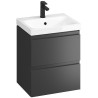 Cersanit Moduo SET B895 umywalka z szafką 50 cm wisząca antracytowy