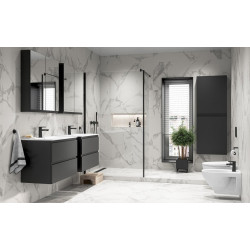 Cersanit Moduo SET B895 umywalka z szafką 50 cm wisząca antracytowy